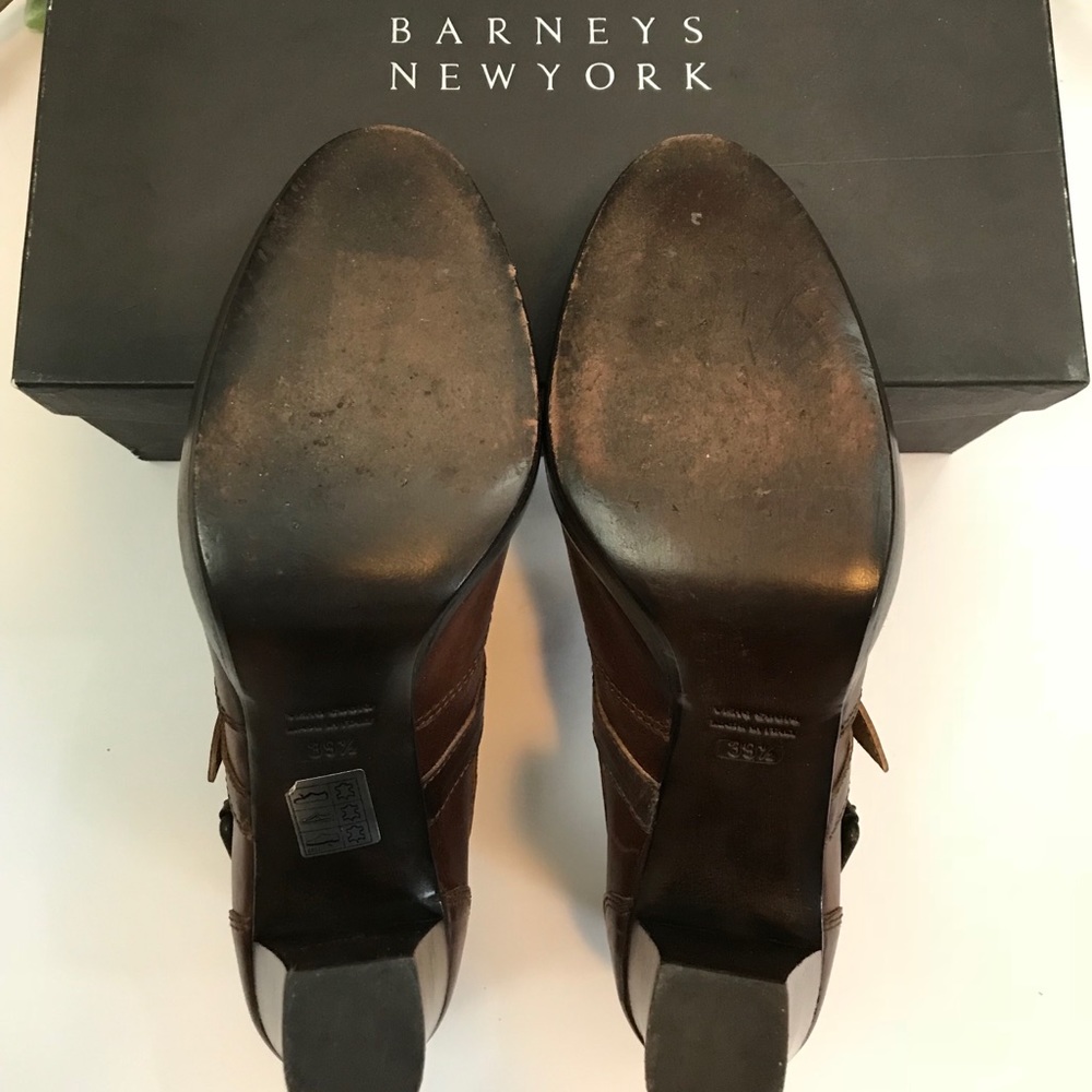 Barneys New York Co-op Brown Ankle Booties - Picture 6 of 8